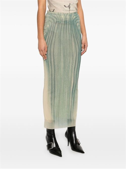 Spiral Printed Mesh Long Skirt JEAN PAUL GAULTIER | 2534FJU166T5870351